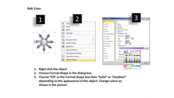 Layout Of Converging 7 Steps Linear Flow Ppt Charts And Networks PowerPoint Templates