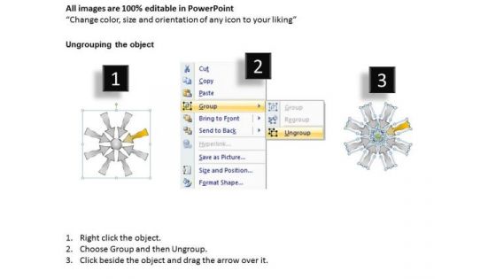 Layout With Converging Arrows Pointing To Center Ppt Circular Network PowerPoint Slides