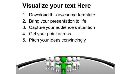 Leader Ahead With Team PowerPoint Templates Ppt Backgrounds For Slides 0713
