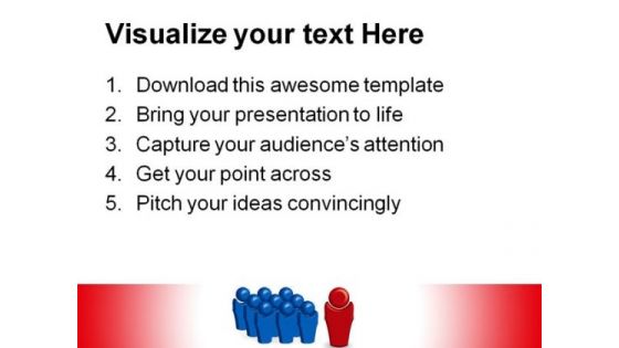 Leader And His Team Leadership PowerPoint Themes And PowerPoint Slides 0511