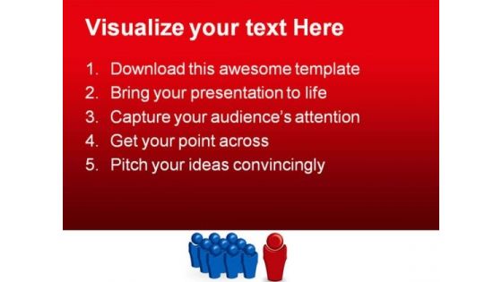 Leader And His Team Leadership PowerPoint Themes And PowerPoint Slides 0511