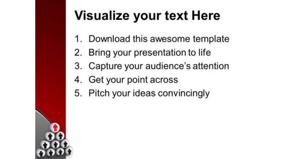 Leader At Top Of Pyramid Leads Opportunity PowerPoint Templates Ppt Backgrounds For Slides 0713