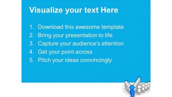 Leader Can Lead His Team With Vision PowerPoint Templates Ppt Backgrounds For Slides 0613