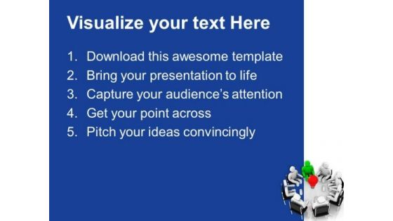 Leader Discussing Common Goal PowerPoint Templates Ppt Backgrounds For Slides 0713