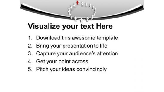 Leader Joining The Team Business Concept PowerPoint Templates Ppt Backgrounds For Slides 0313