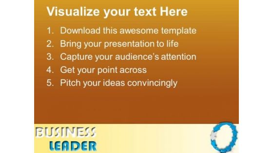 Leader Leading Team As Curved Arrows PowerPoint Templates Ppt Backgrounds For Slides 0313
