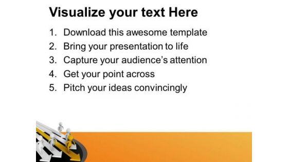 Leader Leading The Team Concept PowerPoint Templates Ppt Backgrounds For Slides 0713