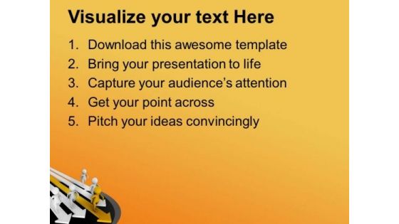 Leader Leading The Team Concept PowerPoint Templates Ppt Backgrounds For Slides 0713