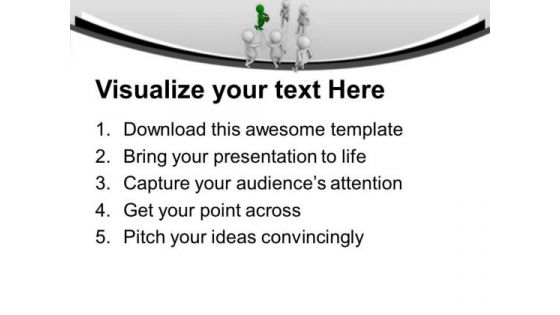 Leader Leading The Team In Sports PowerPoint Templates Ppt Backgrounds For Slides 0413