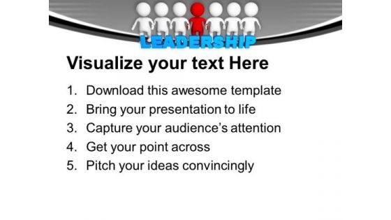 Leader Move Towards With His Team PowerPoint Templates Ppt Backgrounds For Slides 0713