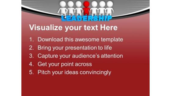 Leader Move Towards With His Team PowerPoint Templates Ppt Backgrounds For Slides 0713