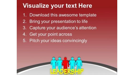 Leader Of A Team 3d Illustration PowerPoint Templates Ppt Backgrounds For Slides 0713