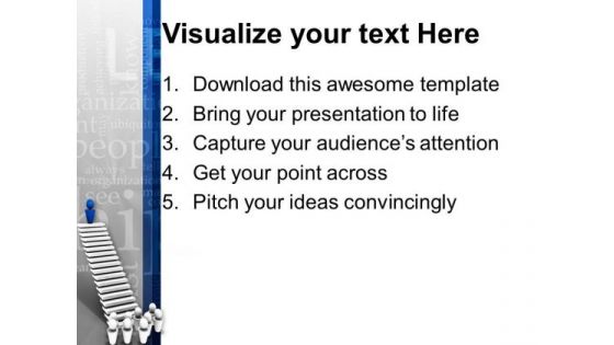 Leader On Top Business Concept PowerPoint Templates Ppt Backgrounds For Slides 0213