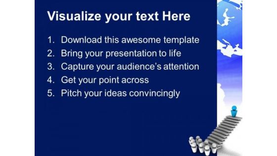 Leader On Top Success Global PowerPoint Templates And PowerPoint Themes 0612