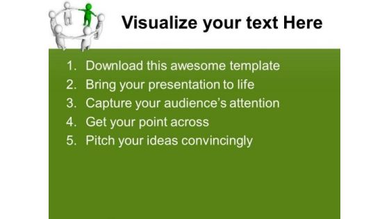 Leader Support His Team PowerPoint Templates Ppt Backgrounds For Slides 0713