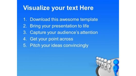 Leader With His Team Business PowerPoint Templates Ppt Backgrounds For Slides 0713