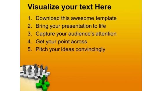 Leader With His Team PowerPoint Templates Ppt Backgrounds For Slides 0813