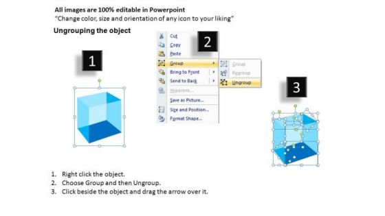 Leadership 3d Cube Stacked In Semicircle PowerPoint Slides And Ppt Diagrams