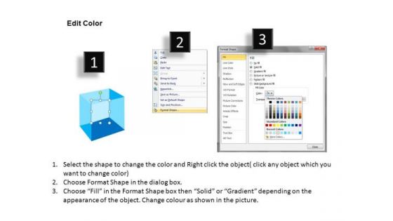 Leadership 3d Cube Stacked In Semicircle PowerPoint Slides And Ppt Diagrams