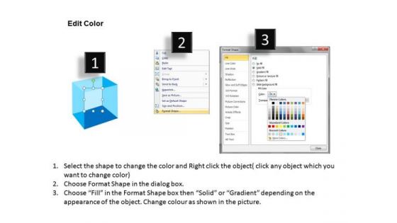 Leadership 3d Cube Standing In Semicircle With Man PowerPoint Slides And Ppt Diagram Templates