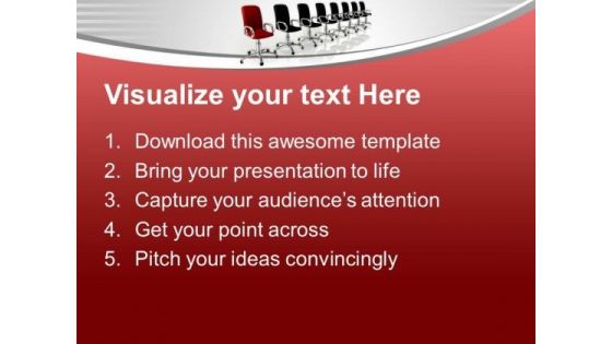 Leadership Concept In Chairs Business PowerPoint Templates Ppt Backgrounds For Slides 0113