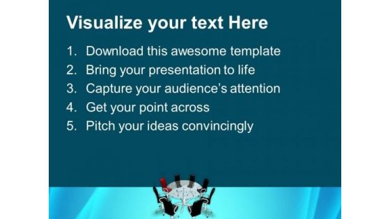 Leadership Concept On Conference Table PowerPoint Templates Ppt Backgrounds For Slides 0113
