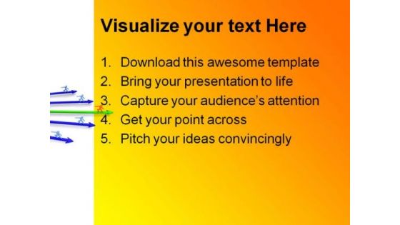 Leading In Business Success PowerPoint Themes And PowerPoint Slides 0211