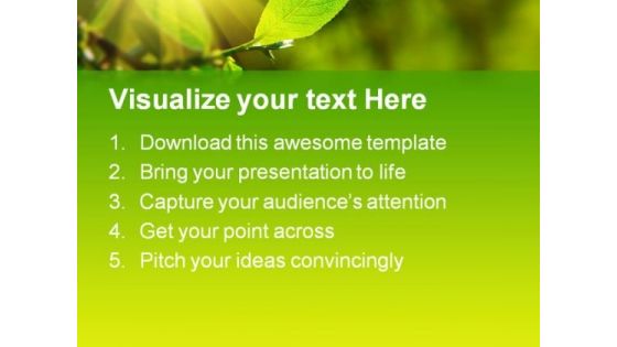 Leaf Sun Water Nature PowerPoint Templates And PowerPoint Backgrounds 0511