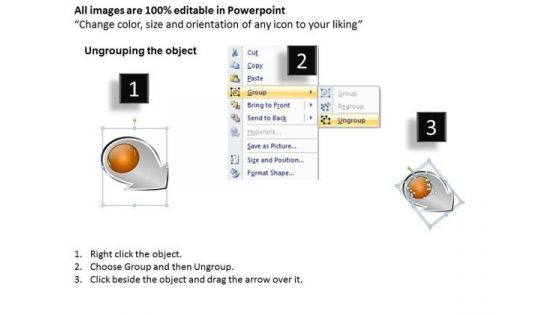 Leaning Circle Arrow Process 2 Flow Diagram Slides PowerPoint