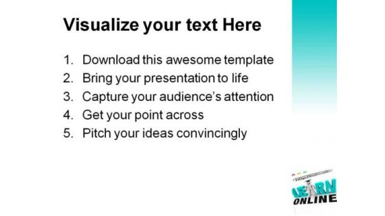 Learn Online Web Screen Internet PowerPoint Templates And PowerPoint Backgrounds 0211