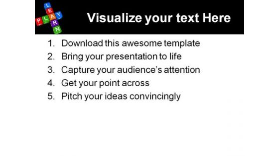 Learn Play Education PowerPoint Template 1010
