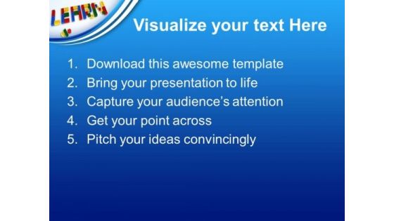 Learn With Lego Blocks Education PowerPoint Templates And PowerPoint Themes 0812