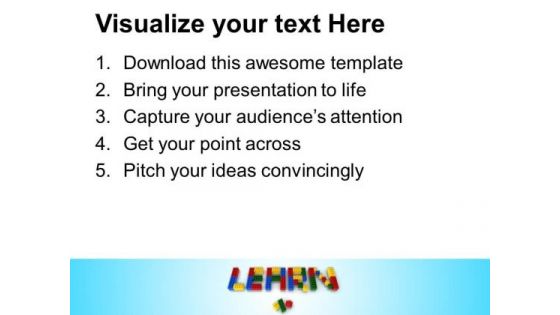 Learn Word With Lego Blocks PowerPoint Templates Ppt Backgrounds For Slides 0313