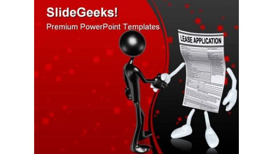 Lease Application Concept Business PowerPoint Backgrounds And Templates 1210