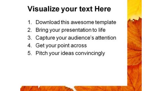 Leaves Frame Background PowerPoint Templates And PowerPoint Backgrounds 0811