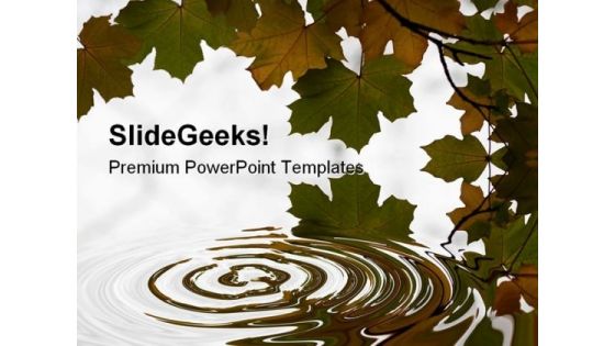 Leaves Nature PowerPoint Template 0810