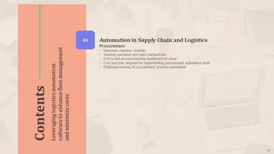 Leveraging Logistics Automation Software To Enhance Fleet Management And Minimize Costs Complete Deck