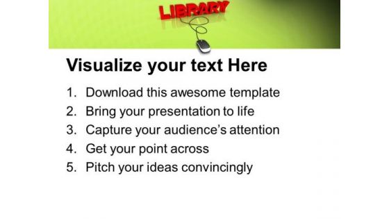 Library With Computer Mouse PowerPoint Templates And PowerPoint Themes 0812