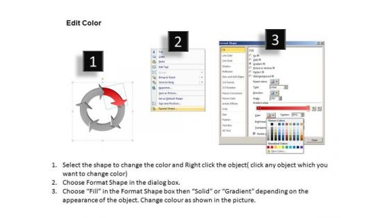 Life Cycle Process Circular Arrows PowerPoint Templates