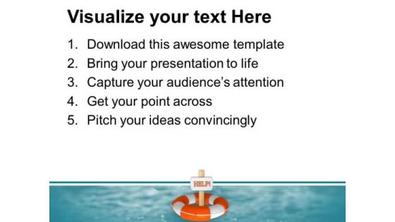 Life Gaurd Symbol To Show Help PowerPoint Templates Ppt Backgrounds For Slides 0413
