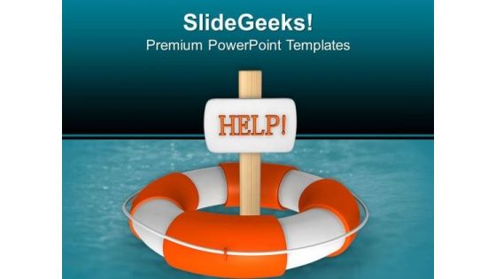 Life Gaurd Symbol To Show Help PowerPoint Templates Ppt Backgrounds For Slides 0413