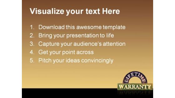 Life Time Warranty Future PowerPoint Backgrounds And Templates 1210