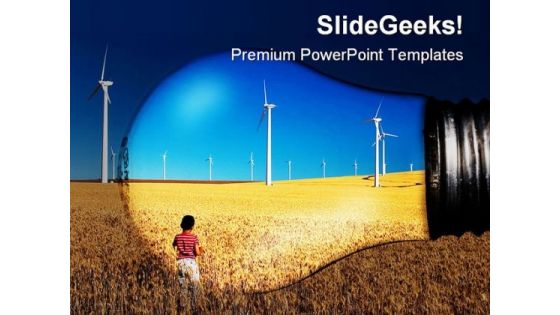 Light Blub Nature PowerPoint Background And Template 1210