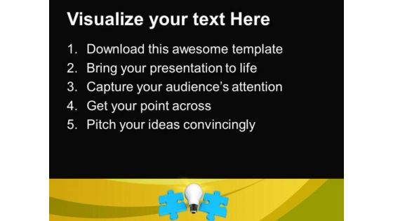 Light Bulb And Blue Puzzle PowerPoint Templates And PowerPoint Themes 0912