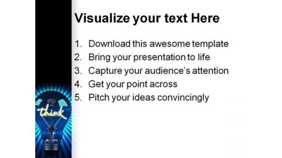 Light Bulb Business PowerPoint Themes And PowerPoint Slides 0411