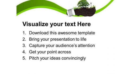 Light Bulb With Ecofriendly Concept PowerPoint Templates Ppt Backgrounds For Slides 0713