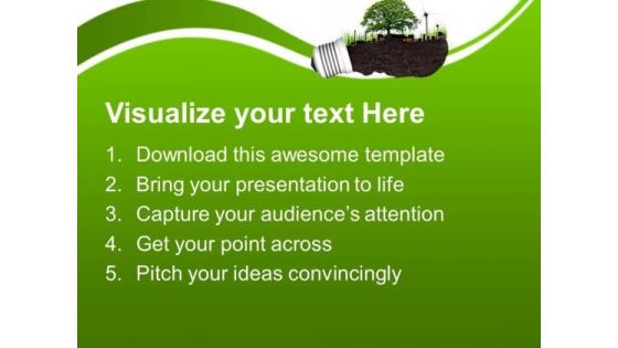 Light Bulb With Ecofriendly Concept PowerPoint Templates Ppt Backgrounds For Slides 0713
