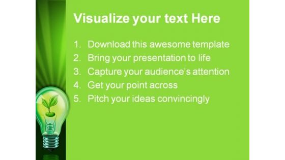 Light Bulb With Plant Nature PowerPoint Templates And PowerPoint Backgrounds 0411