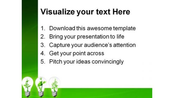 Light Bulb With Sprout Inside Nature PowerPoint Themes And PowerPoint Slides 0411