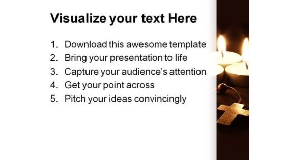 Light Candel Religion PowerPoint Backgrounds And Templates 1210